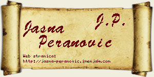 Jasna Peranović vizit kartica